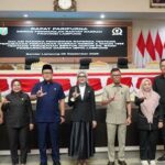 Wakil Gubernur Lampung Jihan Nurlela menghadiri rapat paripurna DPRD membahas penarikan Raperda BPD Lampung.