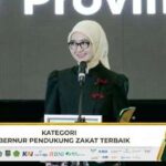 Gubernur Lampung Rahmat Mirzani Djausal meraih Grand BAZNAS Awards 2026 kategori Kepala Daerah Pendukung Zakat Terbaik.