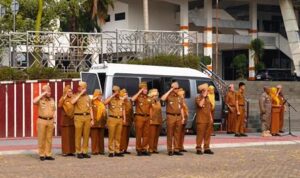 Apel mingguan Pemprov Lampung di Lapangan Korpri