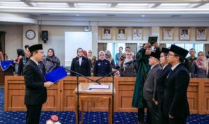 Sekdaprov Lampung Marindo Kurniawan melantik tiga pejabat Pemprov Lampung