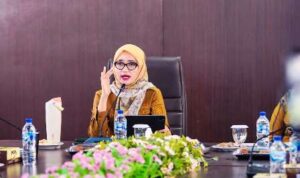 Jihan Nurlela memimpin rapat koordinasi percepatan penanggulangan TBC Lampung di Pesawaran.
