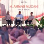 Rektor Unila Lusmeilia Afriani dan Ketua MPR RI Ahmad Muzani menghadiri Sosialisasi Empat Pilar Kebangsaan di SMA YP Unila.