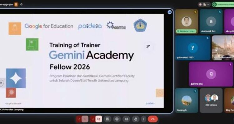 Unila gelar Gemini Academy 2026 untuk tingkatkan kompetensi AI sivitas akademika